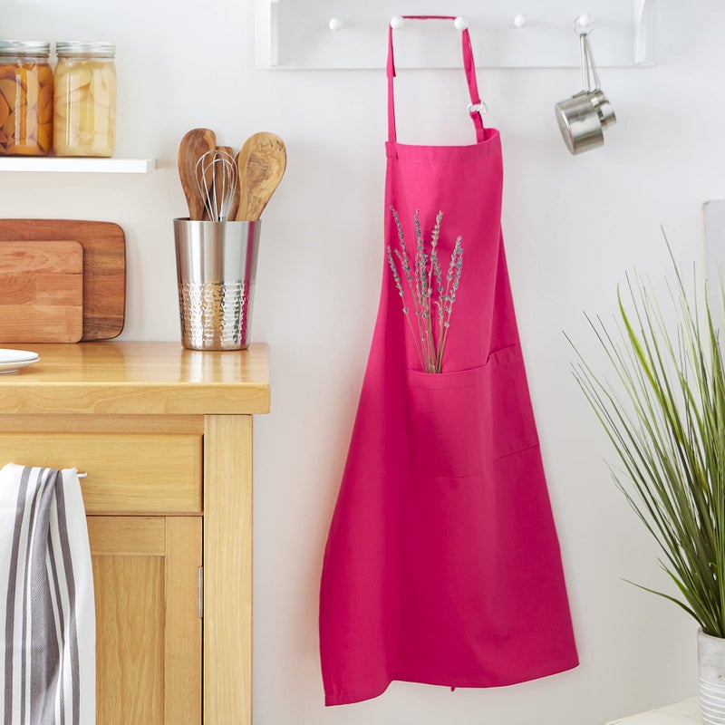 DII Everyday Basic Kitchen Collection, Chef Apron, Neon Pink - Image 5